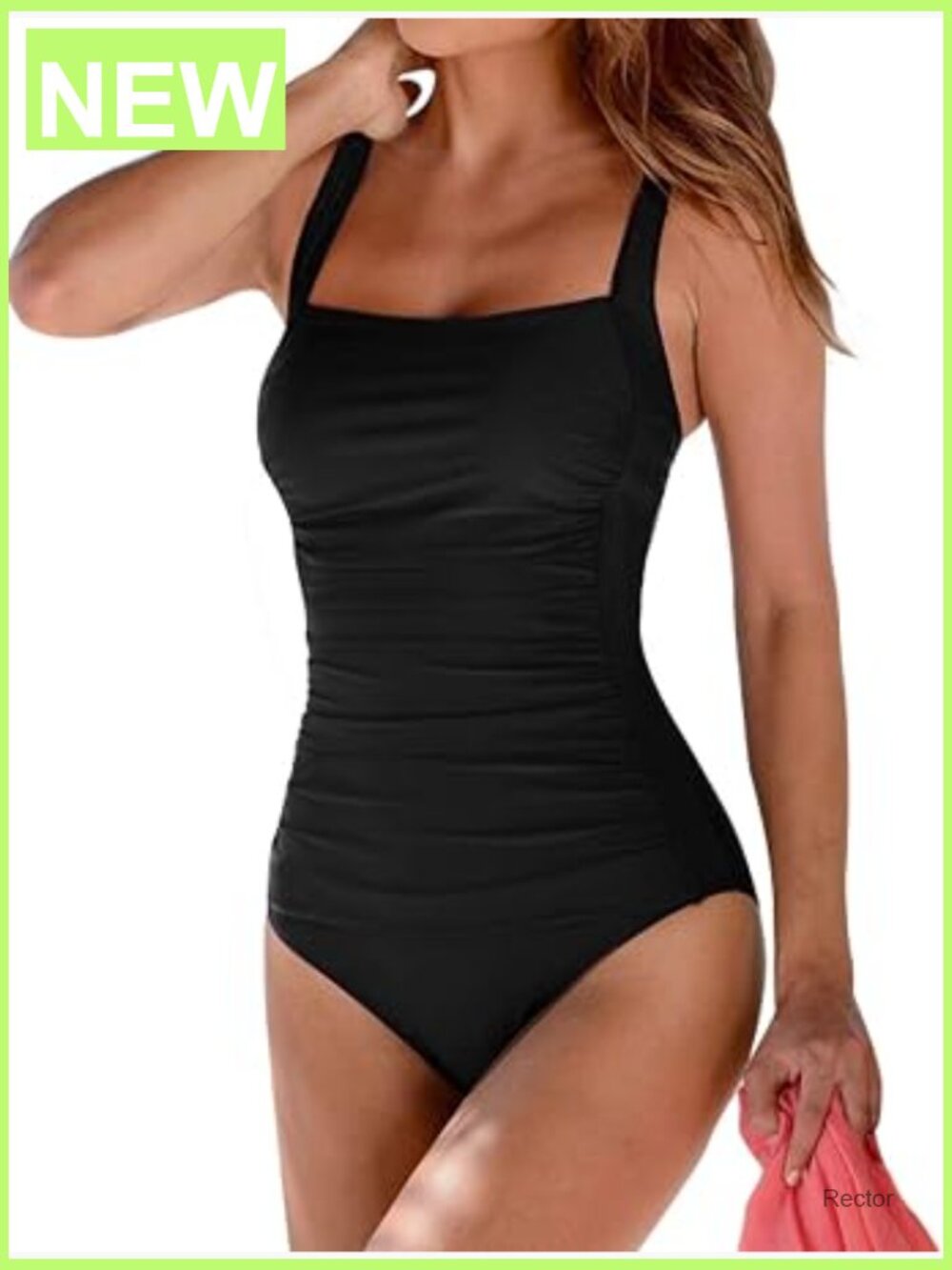 Plus Size One Piece Swimsuit Tummy Control Push Up Retro Monokini